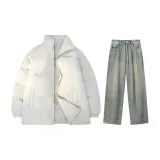 Set (top off-white + trousers yellow mud)