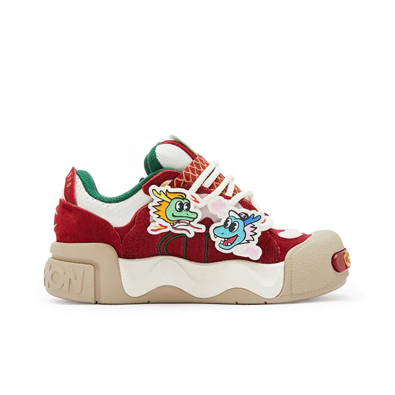Champion Skateboard Shoes Men Low Top New Year Red/Milk White-1