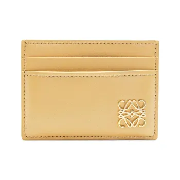 LOEWE Cow Leather Card Holder Women's Deep Butter