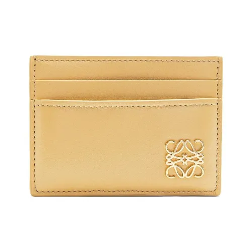 LOEWE Cow Leather Card Holder Women's Deep Butter