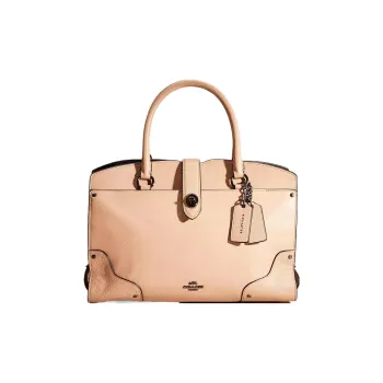 COACH Bleecker Leather Handbag Women's Camel
