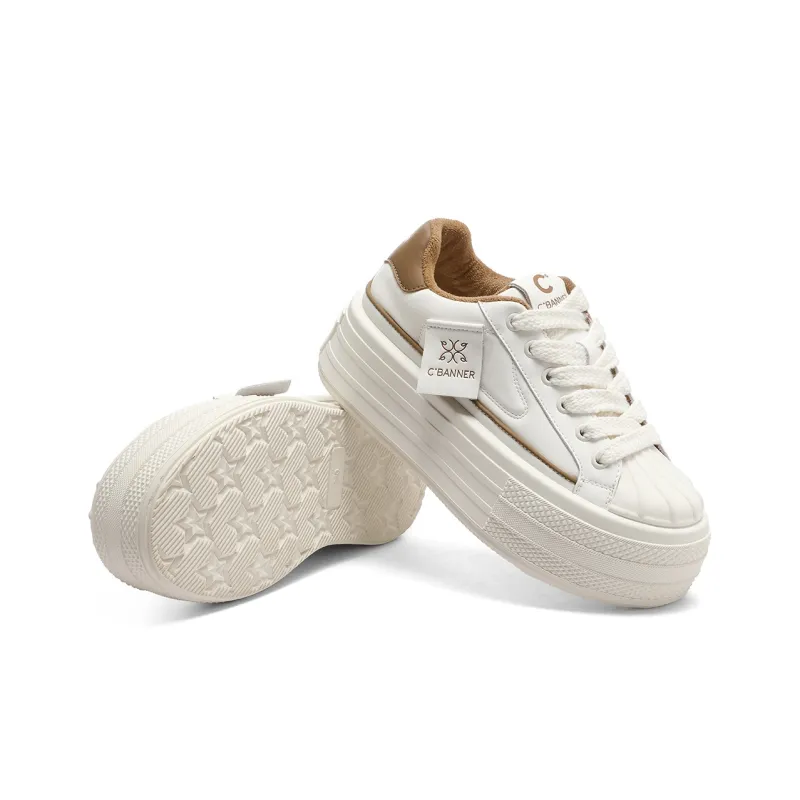 C°BANNER Low Top Skateboard Shoes Women's Light Coffee-3