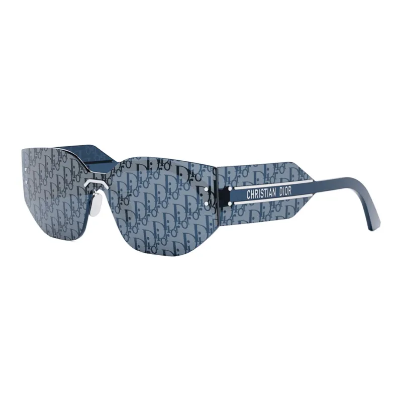 DIOR Acetate Irregular Shape Sunglasses Women's Blue-0