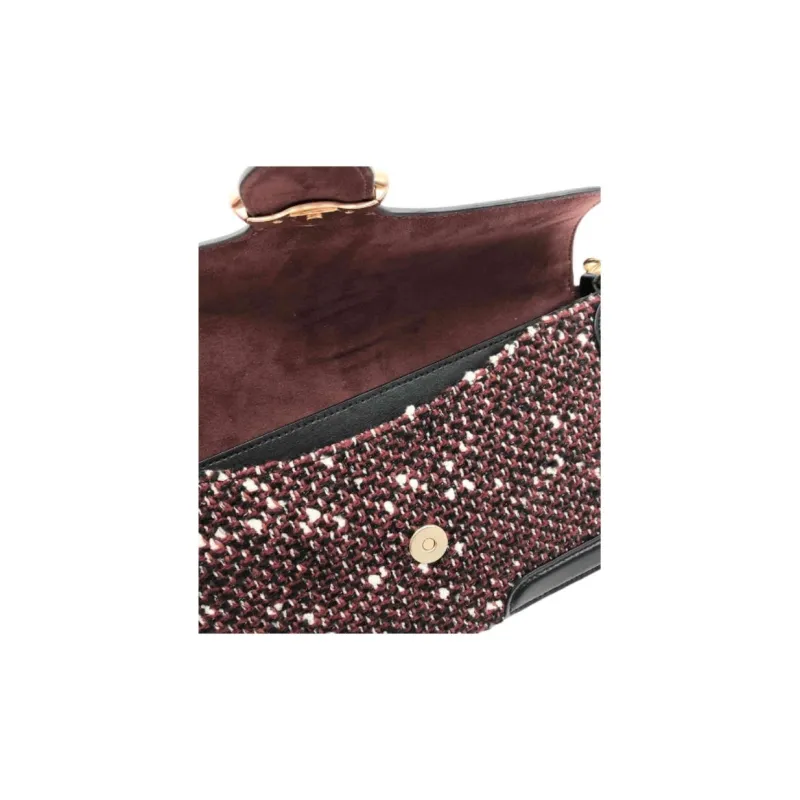 COACH Georgie Leather God Of Wine Bag, Shoulder Bag, Portable Crossbody Bag Women's Black, Red & Multicolor-4
