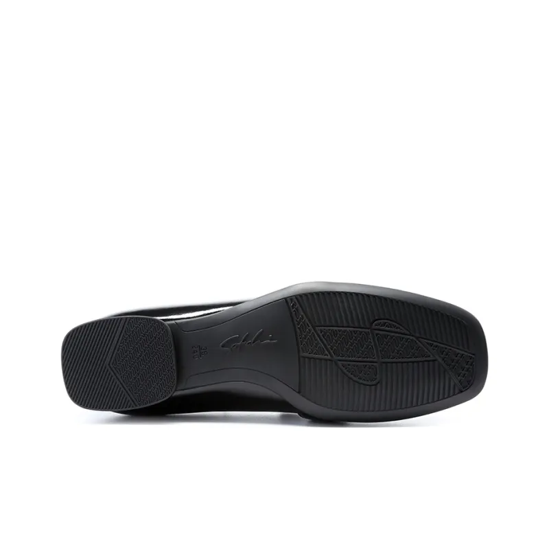 Satchi Loafers 1.5CM Women's Black-4