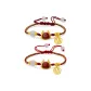 Cute Dragon Fu Pendant Bracelet (Red+Vintage Red)