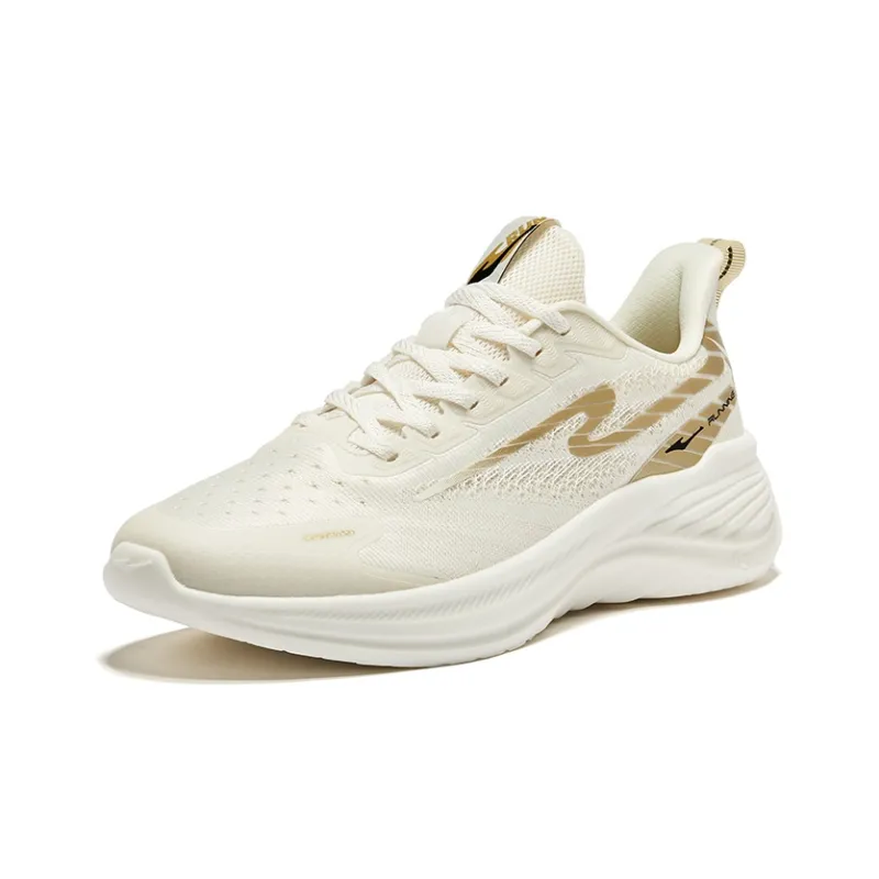 Erke Ride The Wind Cushioning Lightweight Low Top Running Shoes Men's Beige Yellow-2