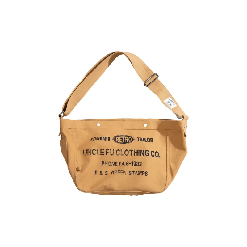 MADEN Canvas Shoulder Bag Canvas Bag Crossbody Bag Tote Regular Unisex Apricot Yellow-0