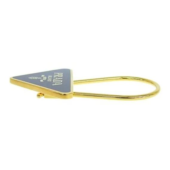 PRADA Triangle-logo Keyring-4