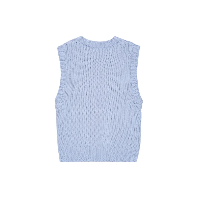 GANNI Logo Intarsia Knitted Vest-1