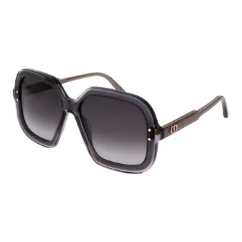 DIOR Acetate Irregular Shape Sunglasses Unisex Gray