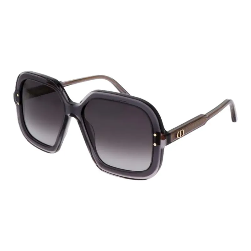 DIOR Acetate Irregular Shape Sunglasses Unisex Gray-0