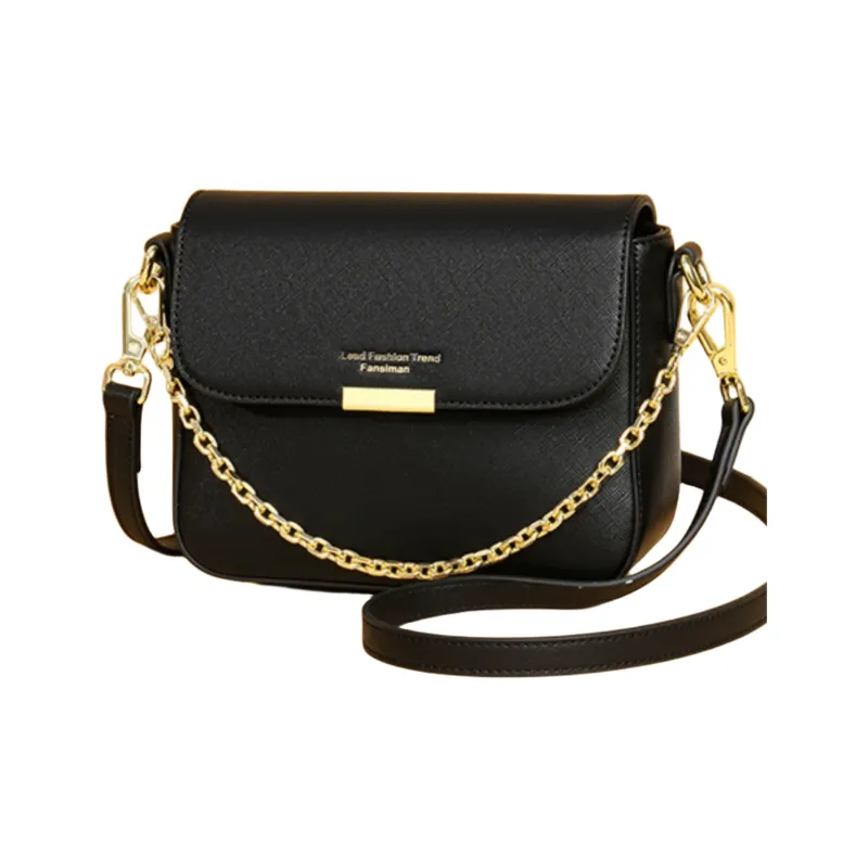 Versman Pu Small Square Bag, Shoulder Bag, Crossbody Bag, Handbag Tubas Women's Classic Black-2
