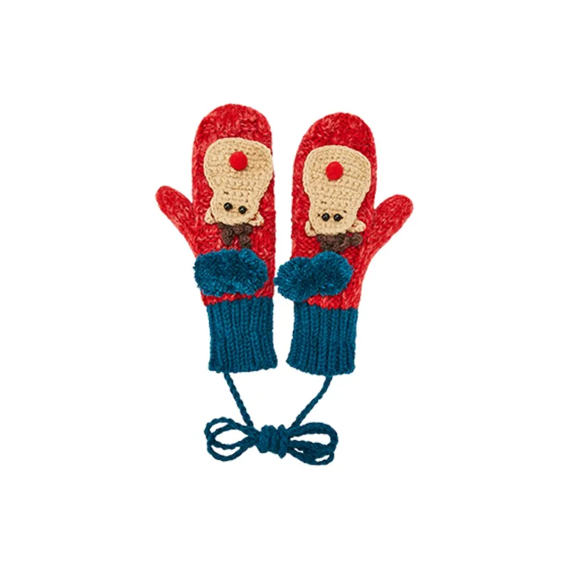 MUYKUY Cotton Knit Gloves Women's-4