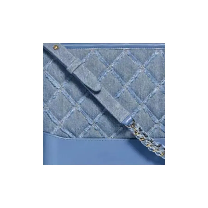 CHANEL Gabrielle Denim Hobo Bag, Handbag, Shoulder Bag, Crossbody Bag Trumpets Women's Dark Denim Blue-1