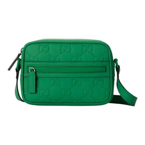 GUCCI Leather Shoulder Bag Crossbody Bag Mini Men's Green