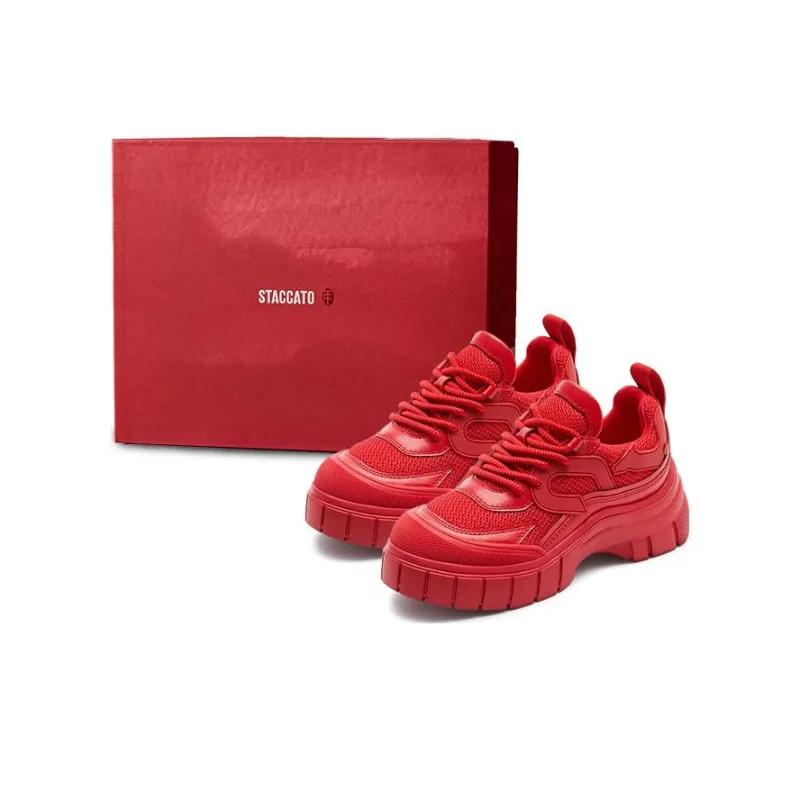 CHOUQINGNIAN x Staccato Spring Painting Good Luck Dragon Year Box Low Top Chunky Sneakers Women's-5