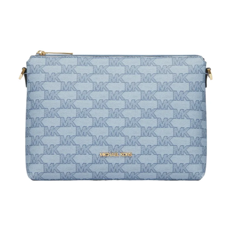 MICHAEL KORS Charlotte Artificial Leather Shoulder Bag, Crossbody Bag, Handbag Medium Size Women's Light Blue-1