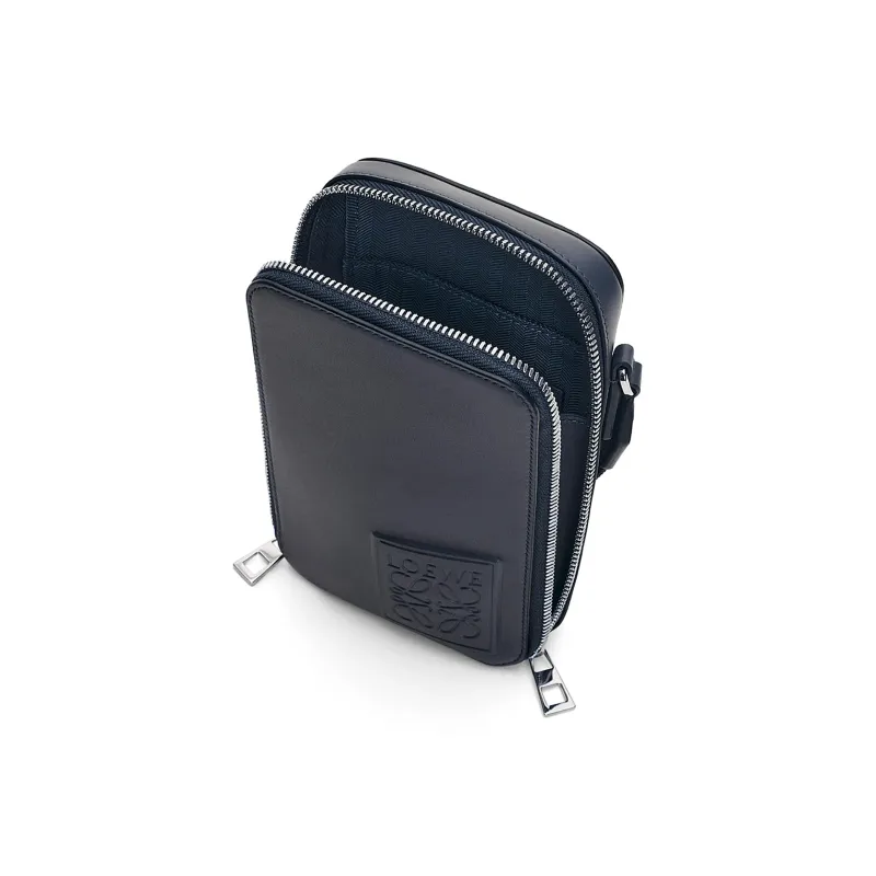 LOEWE Satin Cow Leather Shoulder Bag Crossbody Bag Men's Dark Marine Blue-4