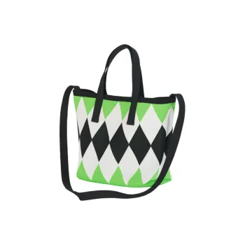 Usual Unusual Polyester Handbag, Crossbody Bag Women's Green Black Color Scheme