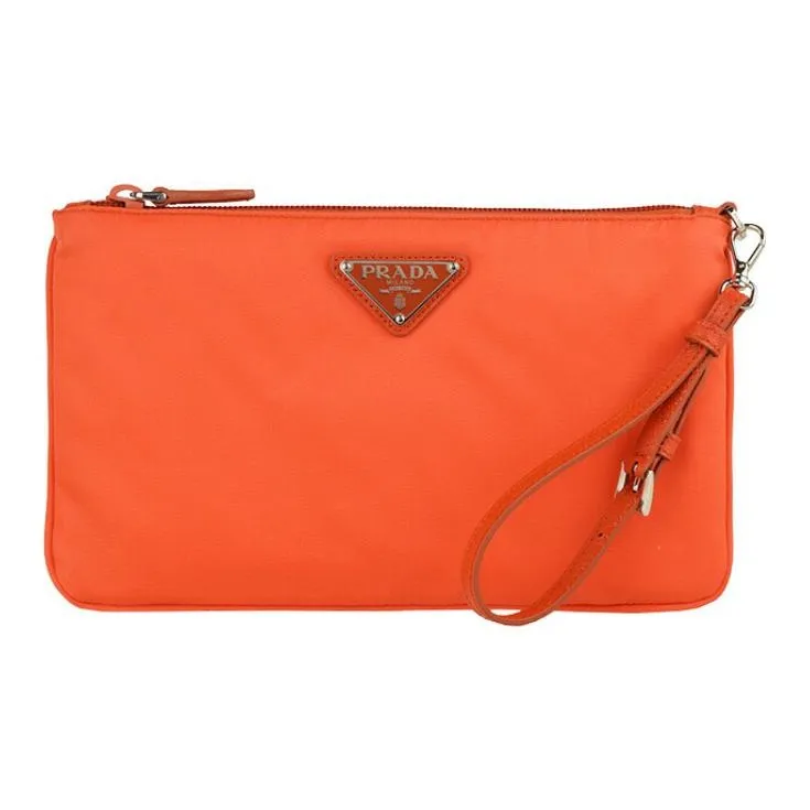 PRADA Nylon Clutch Women's Orange-0