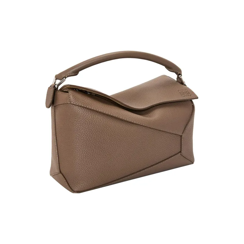 LOEWE Puzzle Grained Calfskin Shoulder Bag, Crossbody Bag, Handbag Men's Tundra Green-2