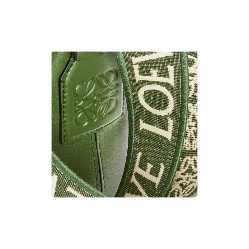 LOEWE Cubi Soft Smooth Cow Leather Messenger Bag, Shoulder Bag, Crossbody Bag Trumpets Men's Forest Green-3