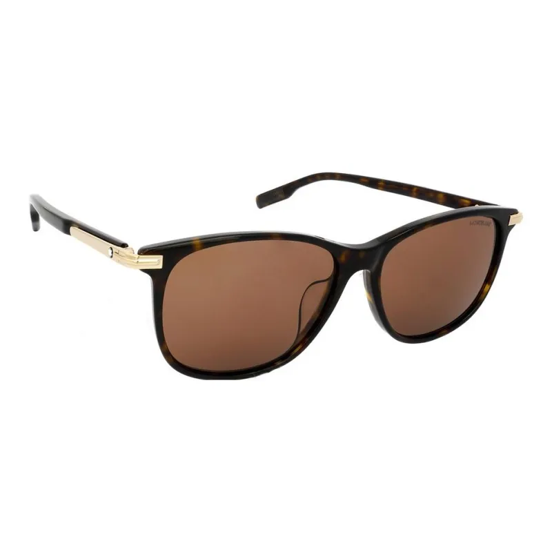 MONTBLANC Acetate Rectangular Sunglasses Men's Black-1