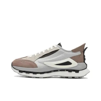 FILA KM Cushioning Low Top Casual Running Shoes Men's Gray Brown