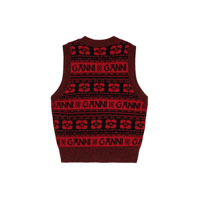 GANNI Vests Women's High Risk Red-1