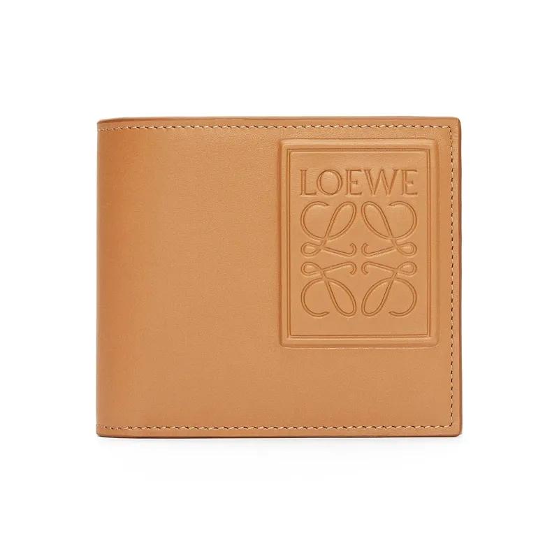 LOEWE Satin Cow Leather Wallet Men's Warm Sand Yellow-0