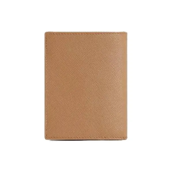 PRADA Saffiano Leather Wallet Small Size Women's Tan-1
