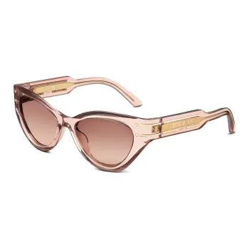 DIOR Acetate Irregular Shape Sunglasses Women's Pink