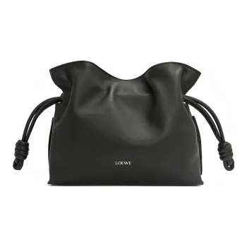 LOEWE Flamenco Nappa Cow Leather Clutch Mini Women's Black