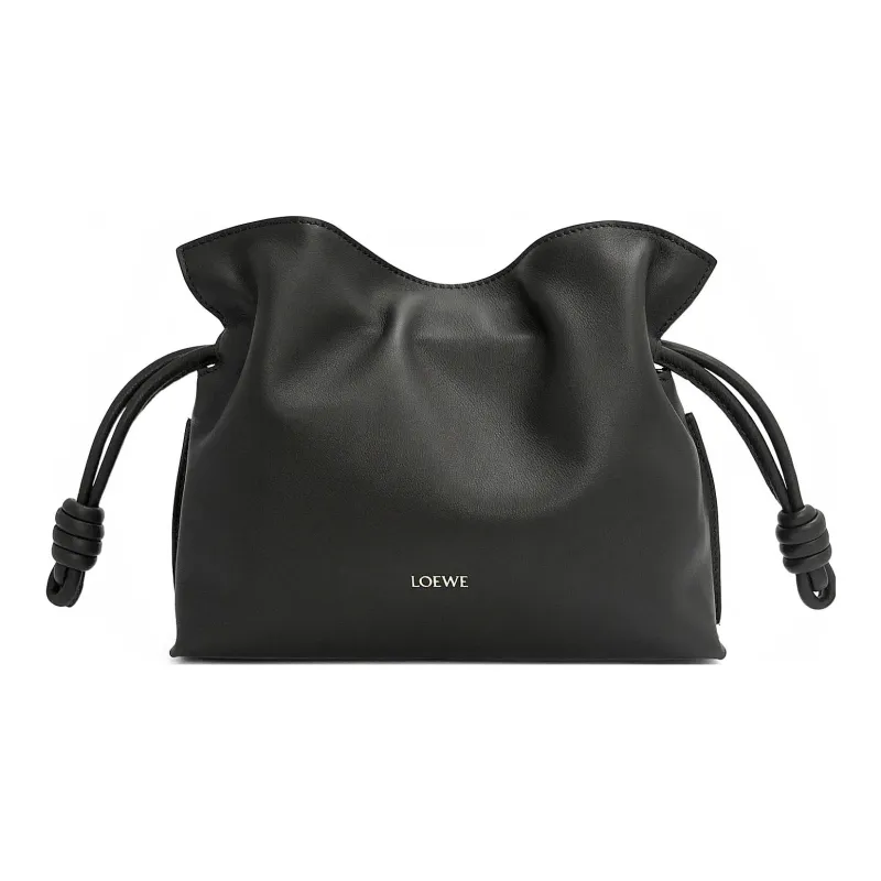 LOEWE Flamenco Nappa Cow Leather Clutch Mini Women's Black-0