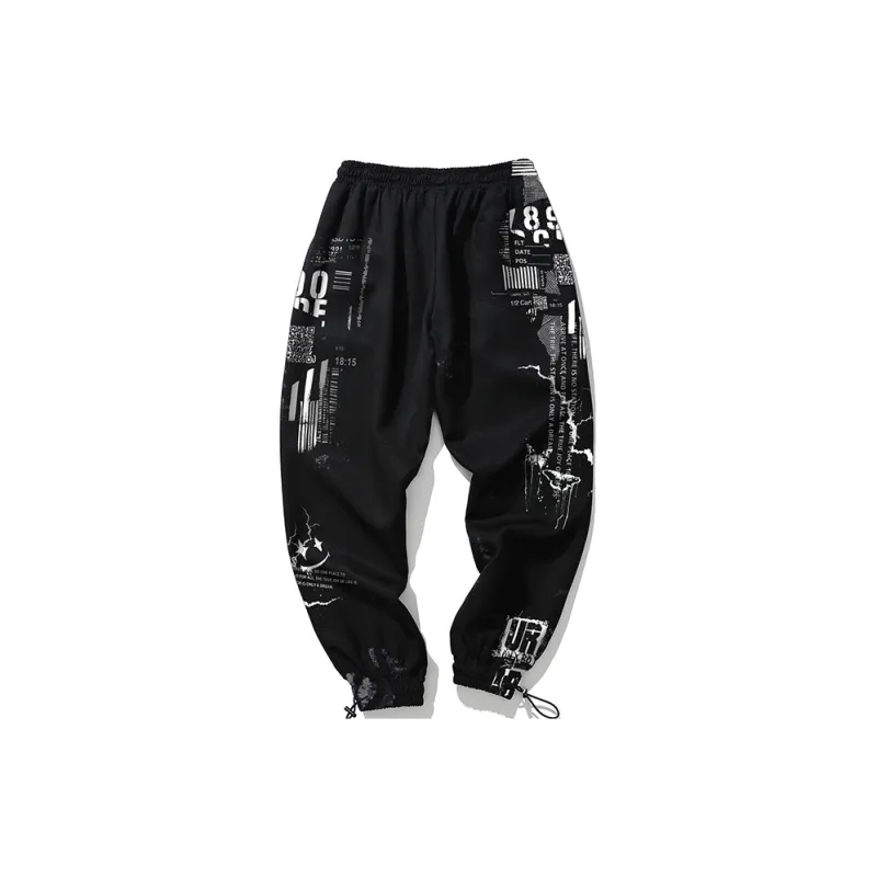 SANSYAS Casual Pants Unisex Black-1