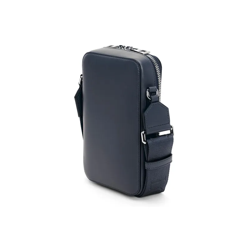 LOEWE Satin Cow Leather Shoulder Bag Crossbody Bag Men's Dark Marine Blue-3