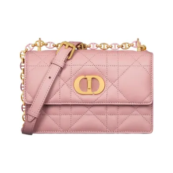 DIOR Sheepskin Crossbody Bag Shoulder Bag Women's Vintage Pink