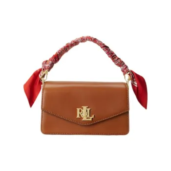 Polo Ralph Lauren Cow Leather Envelope Bag One Shoulder Handbag Crossbody Bag Small Size Women's Brown