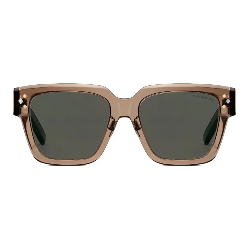 DIOR Square Sunglasses Men's Brown-1