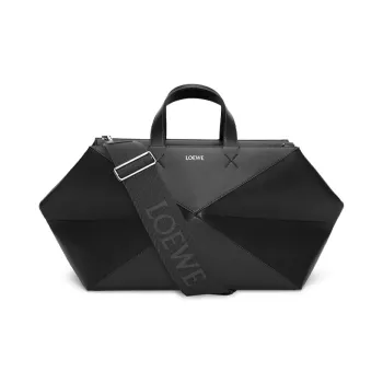 LOEWE Puzzle Shiny Cow Leather Shoulder Bag Crossbody Bag Handbag Regular Men's Black