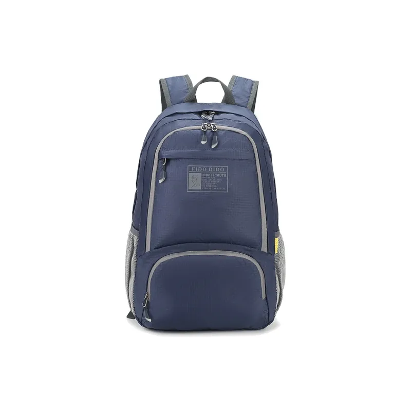 FIDO DIDO Fabric Folding Travel Bag Backpack Unisex Blue-0