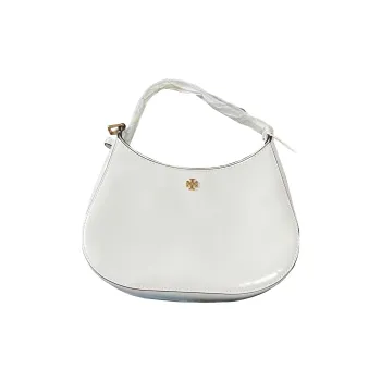 TORY BURCH Emerson Leather Crescent Bag Shoulder Bag Hobo Handbag Shoulder Bag Small Size Women's White