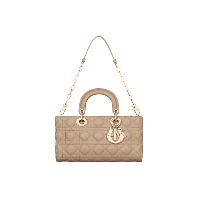 DIOR Lady D JOY Sheepskin Shoulder Bag, Crossbody Bag, Handbag Medium Size Women's Cookie-1