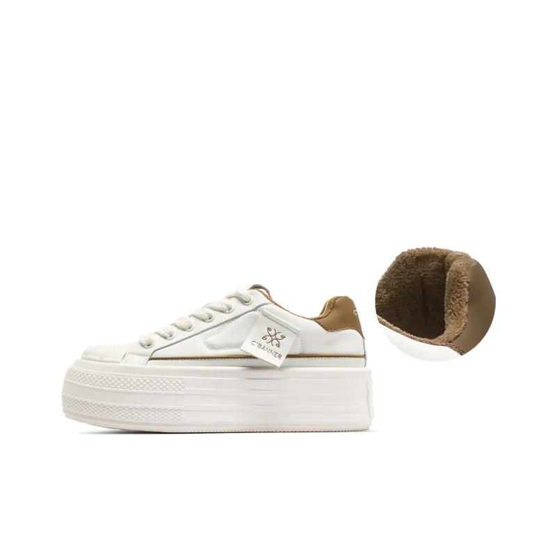 C°BANNER Low Top Skateboard Shoes Women's Light Coffee-0