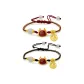 Cute Dragon Fu Character Bracelet (Black+Vintage Red)