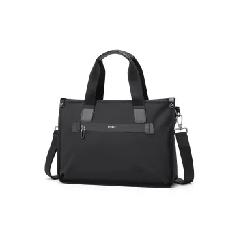 POLO Fabric Crossbody Bag, Men's Laptop Bag, Handbag, Briefcase Tubas Men's Black