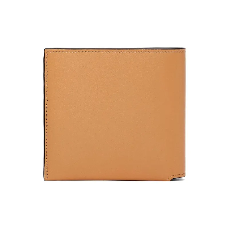 LOEWE Nappa Cow Leather Wallet Men's Warm Sand Yellow & Black-1