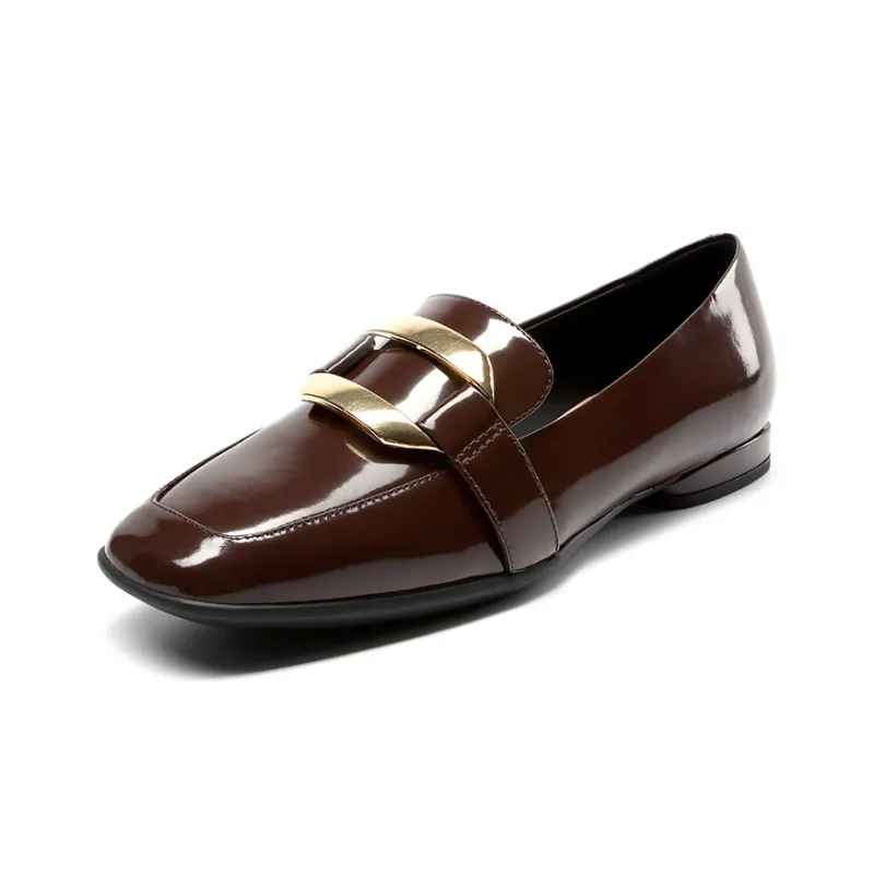 Satchi Loafers 1.5CM Women's Brown-1