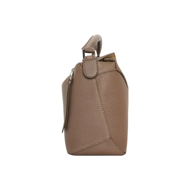 LOEWE Puzzle Grained Calfskin Shoulder Bag, Crossbody Bag, Handbag Men's Tundra Green-3